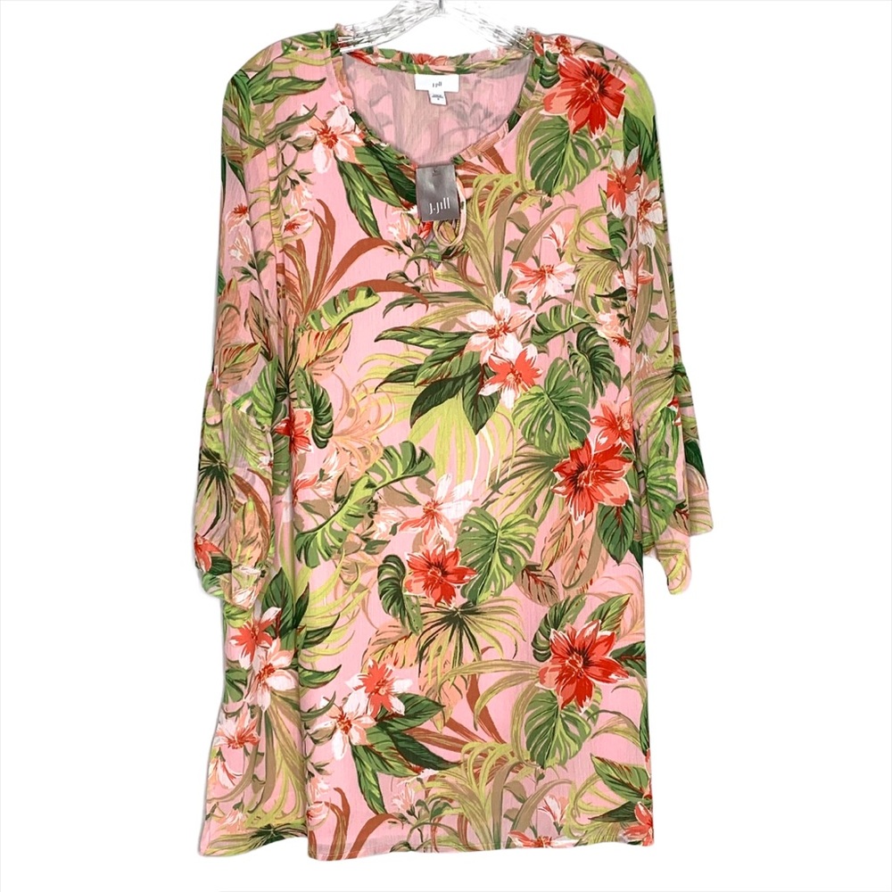 J.Jill Seashell Paradise Found Floral Tunic